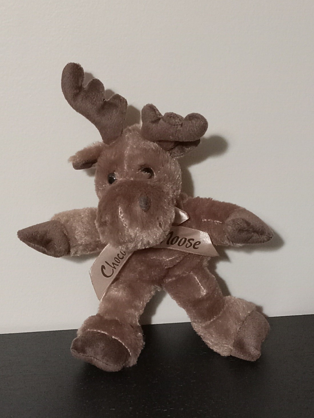 💚2/$15💚 Chocolate Moose Plush Stuffed Animal with Ribbon